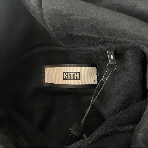 Classic Kith Box Logo Williams Logo Tonal Sweatshirt Hoodie Small New Black - Picture 4 of 6